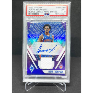 2023 Phoenix Ausar Thompson Rookie Jersey Purple Auto 14/99 PSA Mint 9