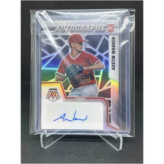 2022 Panini Mosaic Baseball Austin Warren Rookie Auto