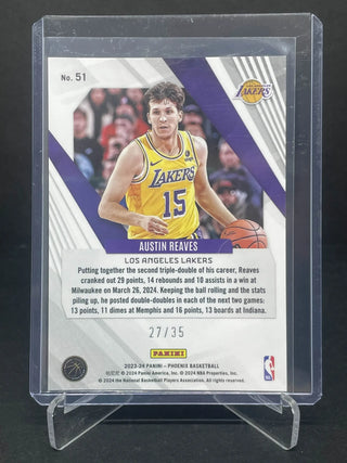 2023-24 Panini Phoenix Austin Reaves Blue Parallel 27/35