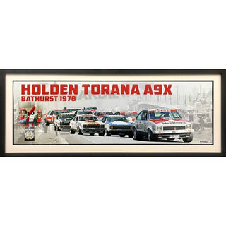 1978 A9X Torana's Bathurst Start Licensed Panoramic Framed