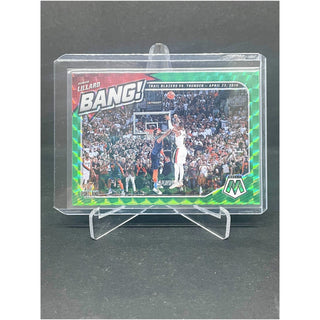 2020-21 Panini Mosaic BANG! Damian Lillard Green Prizm - No. 3