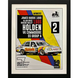 1986 Bathurst Winner Holden Commodore VK Framed Print