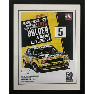 1975 Bathurst Winner Holden Torana Lh L34 Framed Print