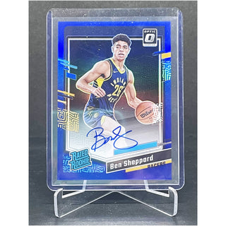 2023-24 Donruss Optic Ben Sheppard Rated Rookie On-Card Auto Blue 32/49