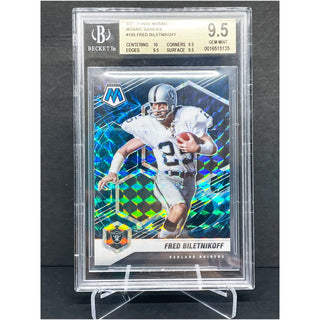 2021 Panini Mosaic Fred Biletnikoff Genesis Prizm BGS 9.5 Gem Mint