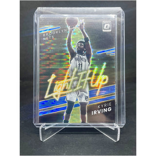 2021-22 Panini Donruss Optic Kyrie Irving Light It Up Blue Pulsar Prizm - No.1