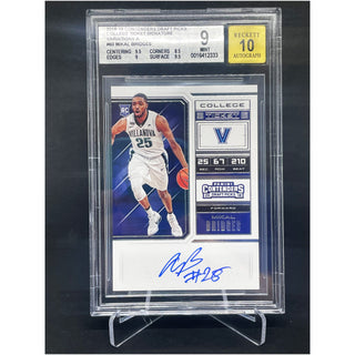 2018-19 Contenders Draft Picks College Ticket Signature Variations A Mikal Bridges Rookie Auto BGS 9 Mint