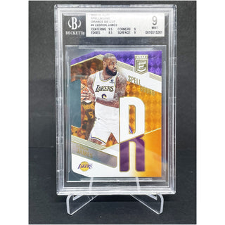 2022-23 Donruss Elite Spellbound Orange Die-Cut LeBron James BGS 9 Mint - No. 4