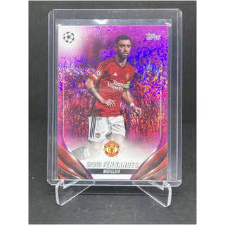 2023-24 Topps UEFA Club Competitions Bruno Fernandes Pink Sparkle - No. 178