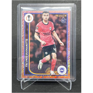 2024 Topps Merlin UEFA Facundo Buonanotte Rose Gold Shimmer RC 108/299