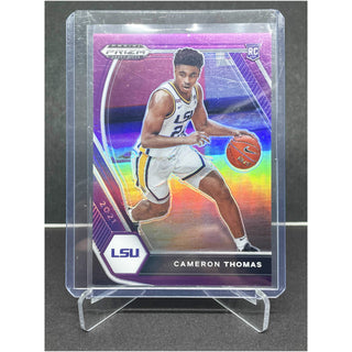 2021 Panini Prizm Draft Picks Cameron Thomas Purple RC 63/75