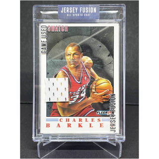 1997 Fleer Charles Barkley Jersey Fusion Game Worn Swatch