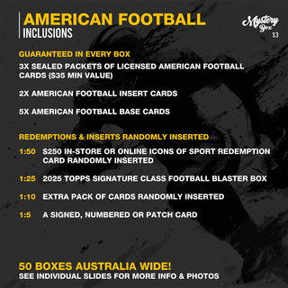 American Football Trading Card Mystery Box – Series 2