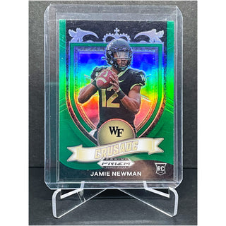 2021 Panini Prizm Draft Picks Crusade Jamie Newman Green Prizm - No. 174