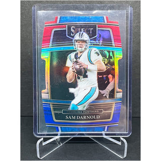 2021 Panini Select Sam Darnold Red/Blue Die Cut Prizm - No. 7