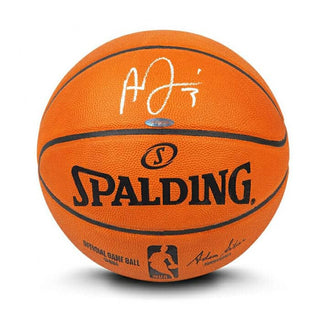 Anthony Davis Signed Basketball In Perspex Display Case