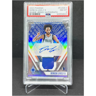 2023 Phoenix Dereck Lively II Rookie Jersey Autograph 001/199 PSA NM-MT 8