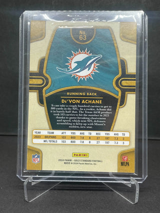 2024 Panini Gold Standard De’Von Achane White Gold 62/65