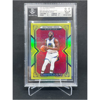 2021-22 Panini Obsidian Electric Etch Red Yellow Green Flood Draymond Green 22/99 BGS 8.5 NM-MT+