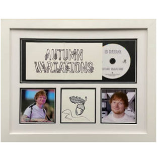 Ed Sheeran Signed "Autumn Variations" CD Collage Framed