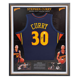 Stephen Curry Signed 2009 Golden State Warriors Framed Jersey - DNA Authenticated