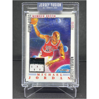 1997 Fleer Michael Jordan Jersey Fusion Game Used Number Patch 25/50