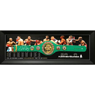 Floyd Mayweather Signed Full Sized Wbc Belt Framed