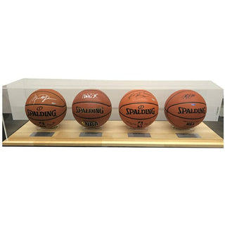 ‚ÄúThe Legends of Basketball‚Äù Basketball Display Case signed by Jordan, Kobe, James and Johnson