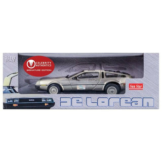 Michael J Fox Signed Back To The Future  1:18 Scale Die-Cast Delorean