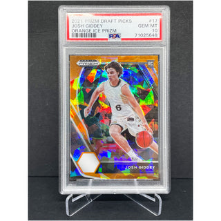 2021 Prizm Draft Picks Josh Giddey Orange Ice Prizm RC PSA 10