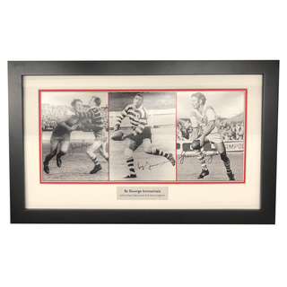 St George Immortals Signed Gasnier, Raper, Langlands Photo Framed