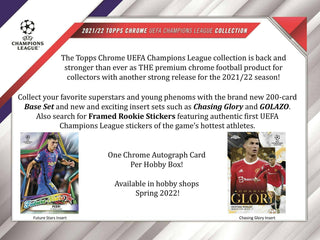 2021/22 Topps UEFA Champions League Chrome Soccer Hobby Lite Box