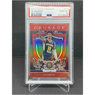 2019 Panini Prizm Draft Picks Ja Morant Red Prizm PSA Gem Mint 10