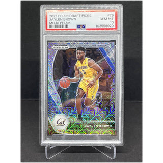 2021 Prizm Draft Picks Jaylen Brown Mojo Prizm 13/25 PSA Gem Mint 10