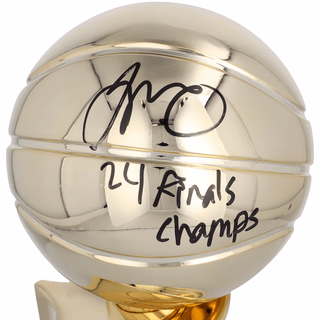 Jayson Tatum Celtics Autographed 2024 NBA  Replica Trophy with Inscription