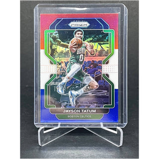 2021-22 Panini Prizm Red White and Blue Jayson Tatum Prizm - No. 13