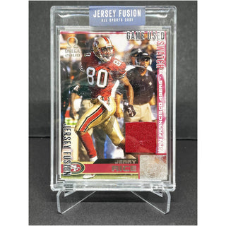 2000 Pacific Omega Jerry Rice Jersey Fusion Game Used Swatch #JF-JR91