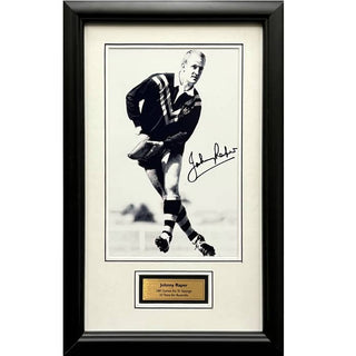 Johnny Raper Signed Action Photo Framed