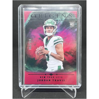 2024 Panini Origins Football Jordan Travis Red Holo RC 045/299
