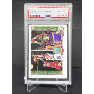 1992 Hoops Michael Jordan/Karl Malone PSA NM-MT 8