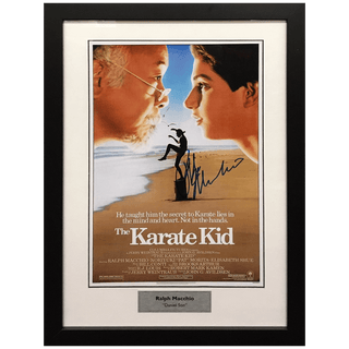 Ralph Macchio Signed "Karate Kid" Movie Poster Framed