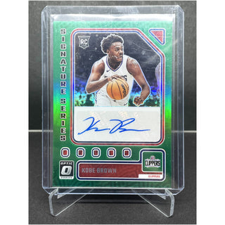 2023-24 Donruss Optic Kobe Brown Signature Series Green RC #SS-BRW