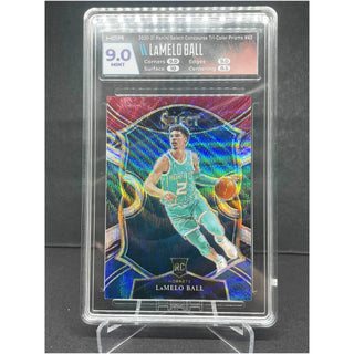 2020-21 Panini Select Concourse Tri-Color LaMelo Ball HGA 9 Mint