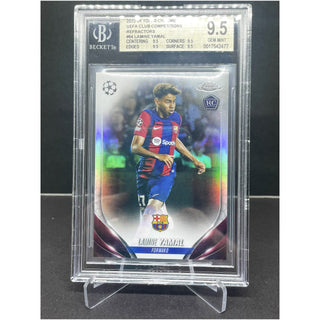 2023-24 Topps Chrome UEFA Club Competitions Lamine Yamal RC BGS 9.5 Gem Mint