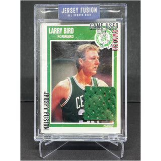 1986 Fleer Larry Bird Jersey Fusion Game Used Swatch #JF-LB89