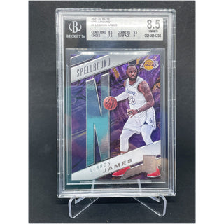 2021-22 Donruss Elite Spellbound "N" LeBron James BGS 8.5 NM-MT+