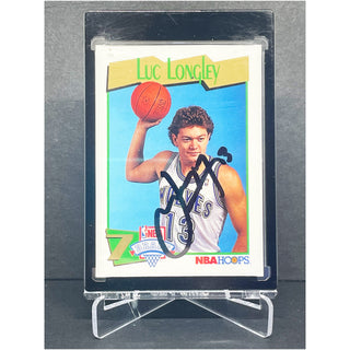 1991 NBA Hoops Luc Longley Signed Draft Card Minnesota Timberwolves - No. 552