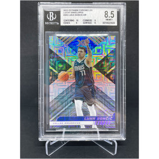 2022-23 Panini Chronicles Lucky Envelopes Luka Doncic XR 1/8 BGS 8.5 NM-MT+