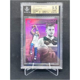 2018-19 Panini Chronicles Essentials Pink Luka Doncic Rookie Card BGS 9.5 Gem Mint