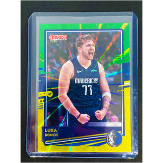 2020-21 Panini Donruss Luka Doncic Green/Yellow Laser - No. 13